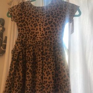 Corduroy Leopard Carter dress with bows
